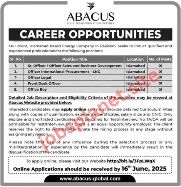 Abacus Job Opportunities